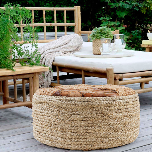 Round Braided Pouf