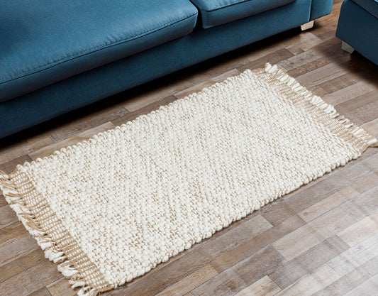 Wool and Jute Woven Rug